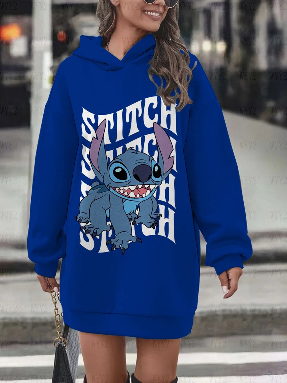 Long Sleeve Loose Pullover Hoodie Disney Stitch Print Pattern Party Women's Dress Autumn and Winter Casual Hoodie Dress
Long Sleeve Loose Pullover Hoodie Disney Stitch Print Pattern Party Women's Dress Autumn and Winter Casual Hoodie Dress