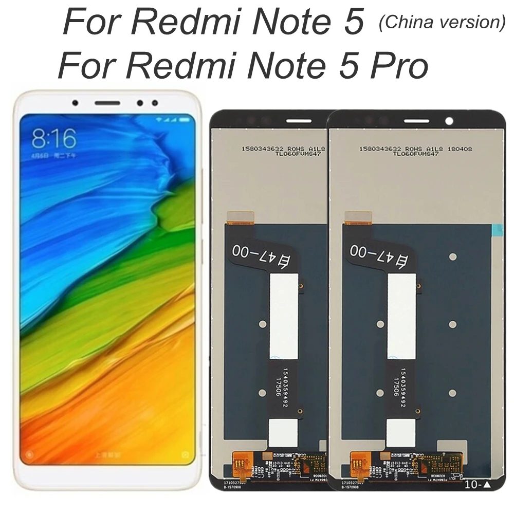 FOR Xiaomi Redmi Note 5 Pro LCD Display Touch Screen Digitizer Assembly Replacement For Redmi Note5 Snapdragon 636
FOR Xiaomi Redmi Note 5 Pro LCD Display Touch Screen Digitizer Assembly Replacement For Redmi Note5 Snapdragon 636