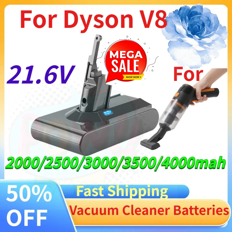 2000/2500/3000/3500/4000mah 21.6V Suitable for Dyson V8 Handheld Vacuum Cleaner Rechargeable Lithium Battery Replacement
2000/2500/3000/3500/4000mah 21.6V Suitable for Dyson V8 Handheld Vacuum Cleaner Rechargeable Lithium Battery Replacement