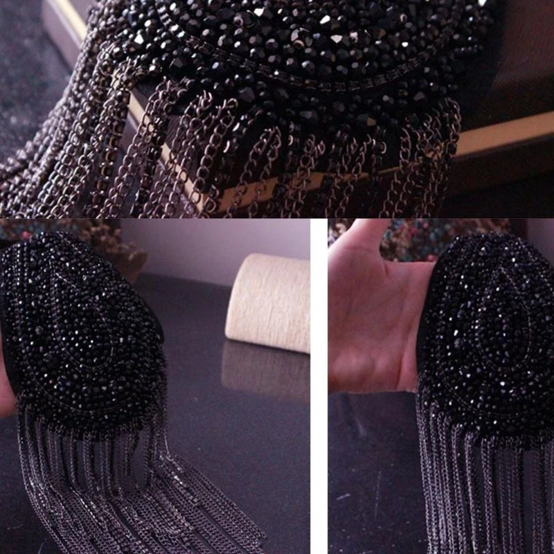 Сценический костюм эполет плечо черное плечо ювелирные изделия цепь черные плечо эполеты кисточка цепь стразы Прямая поставка
Сценический костюм эполет плечо черное плечо ювелирные изделия цепь черные плечо эполеты кисточка цепь стразы Прямая поставка