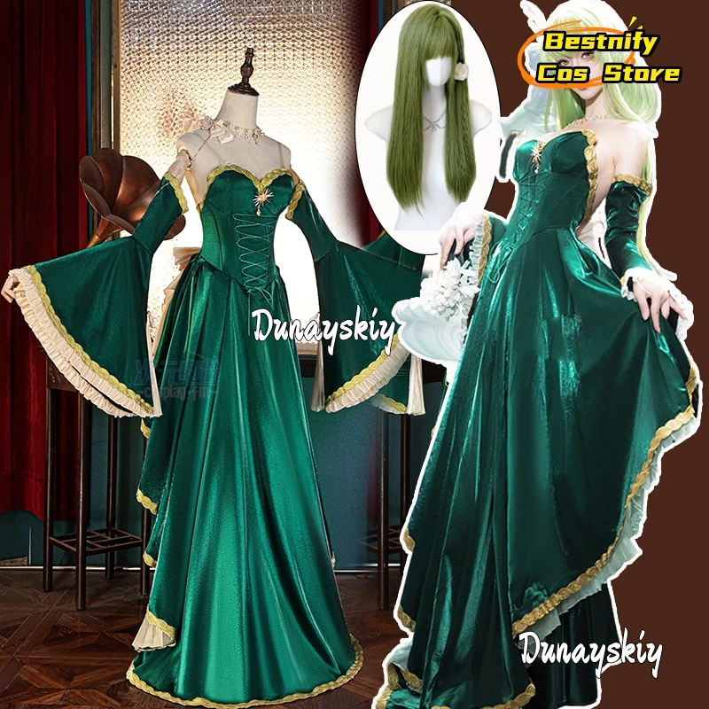 C.C. Cosplay Costume Green Velvet Evening Dresses Sexy Shiny Off Shoulder Women's Long Dress Anime Wig Prop Role-playing Suits
C.C. Cosplay Costume Green Velvet Evening Dresses Sexy Shiny Off Shoulder Women's Long Dress Anime Wig Prop Role-playing Suits