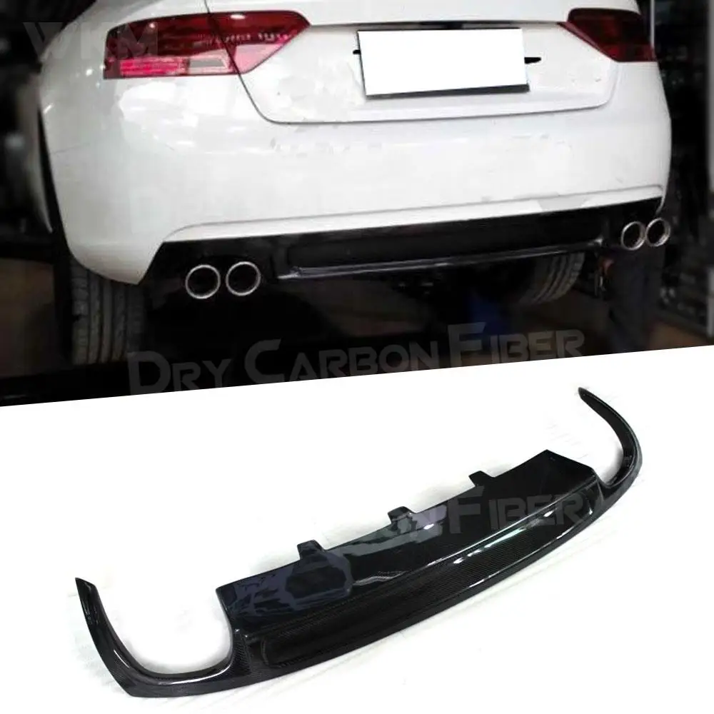 Rear Lip Diffuser Spoiler for Audi A5 Standard 2013-2016 S5 Style Carbon Fiber / FRP Four Outlet Bumper Diffuser Cover
Rear Lip Diffuser Spoiler for Audi A5 Standard 2013-2016 S5 Style Carbon Fiber / FRP Four Outlet Bumper Diffuser Cover