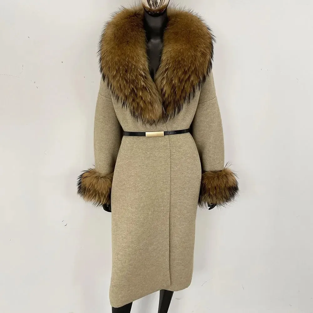 Natural Raccoon Fur Jacket Warm Women 2025 New Autumn Winter Long Cardigan Knitted Real Fox Fur Coat Knitwear Female Jacket
Natural Raccoon Fur Jacket Warm Women 2025 New Autumn Winter Long Cardigan Knitted Real Fox Fur Coat Knitwear Female Jacket