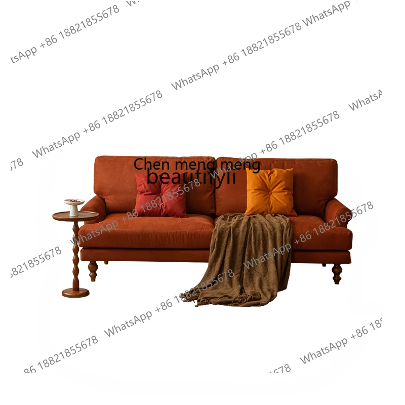 Retro Suede Surface Wine Red Removable Washable Sofa French Style Mid-Ancient Small Apartment Solid Wood Cloth Craft Sofa
Retro Suede Surface Wine Red Removable Washable Sofa French Style Mid-Ancient Small Apartment Solid Wood Cloth Craft Sofa