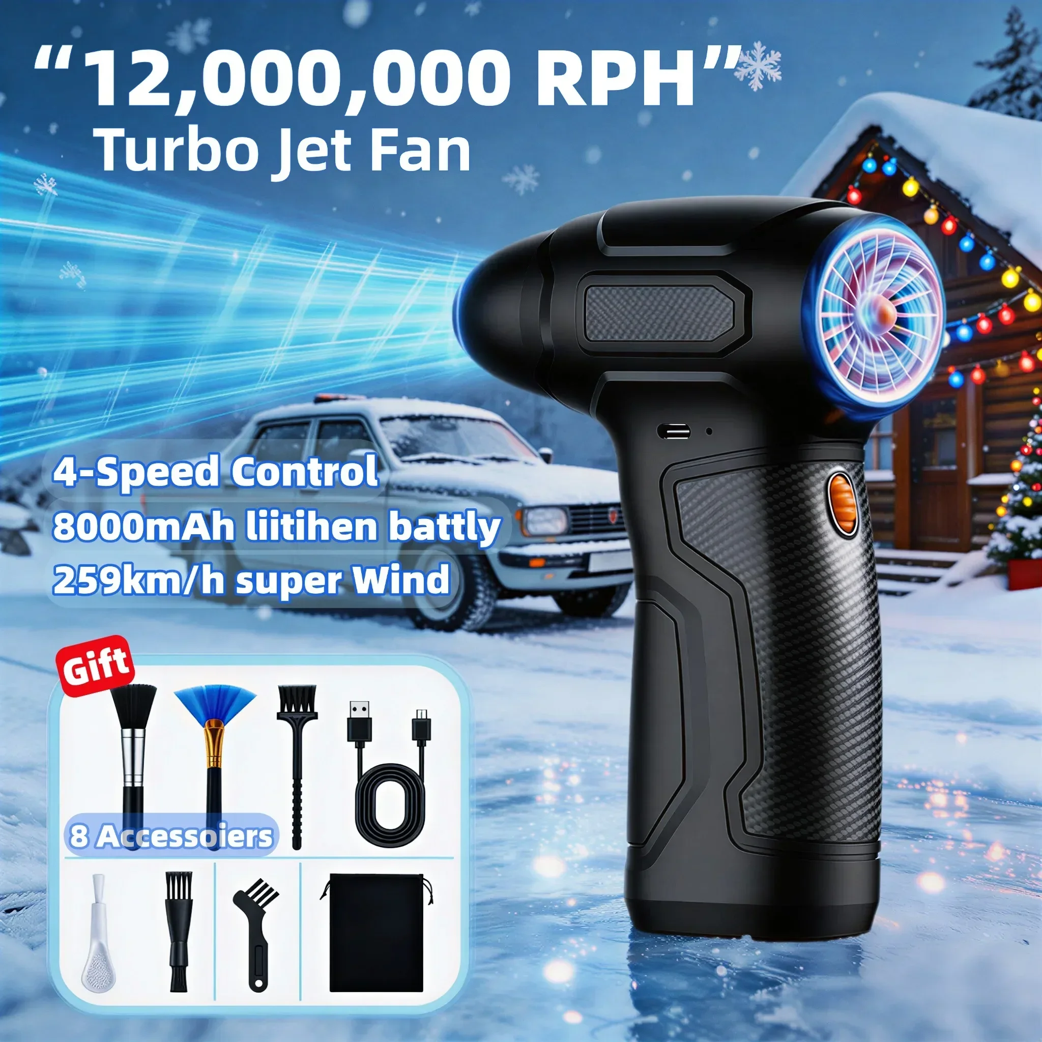200000RPM Turbo Jet Fan, Ultra Strong Airflow, Rechargeable Mini Blower for Camping Car PC Dust Cleaning Турбовентилятор
200000RPM Turbo Jet Fan, Ultra Strong Airflow, Rechargeable Mini Blower for Camping Car PC Dust Cleaning Турбовентилятор