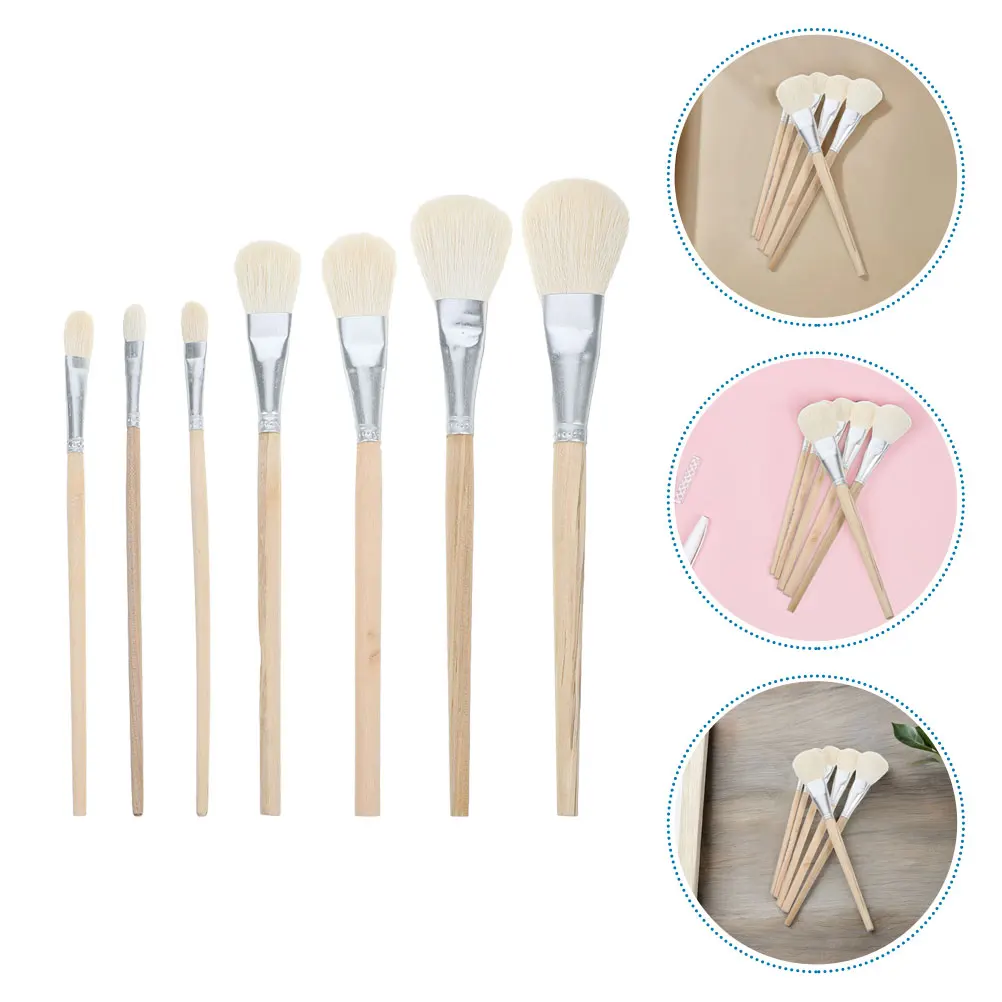 7 Pcs Wool Paint Brush Face Craft Artist Mop Blending Ceramics Watercolor Pen Detail
7 Pcs Wool Paint Brush Face Craft Artist Mop Blending Ceramics Watercolor Pen Detail