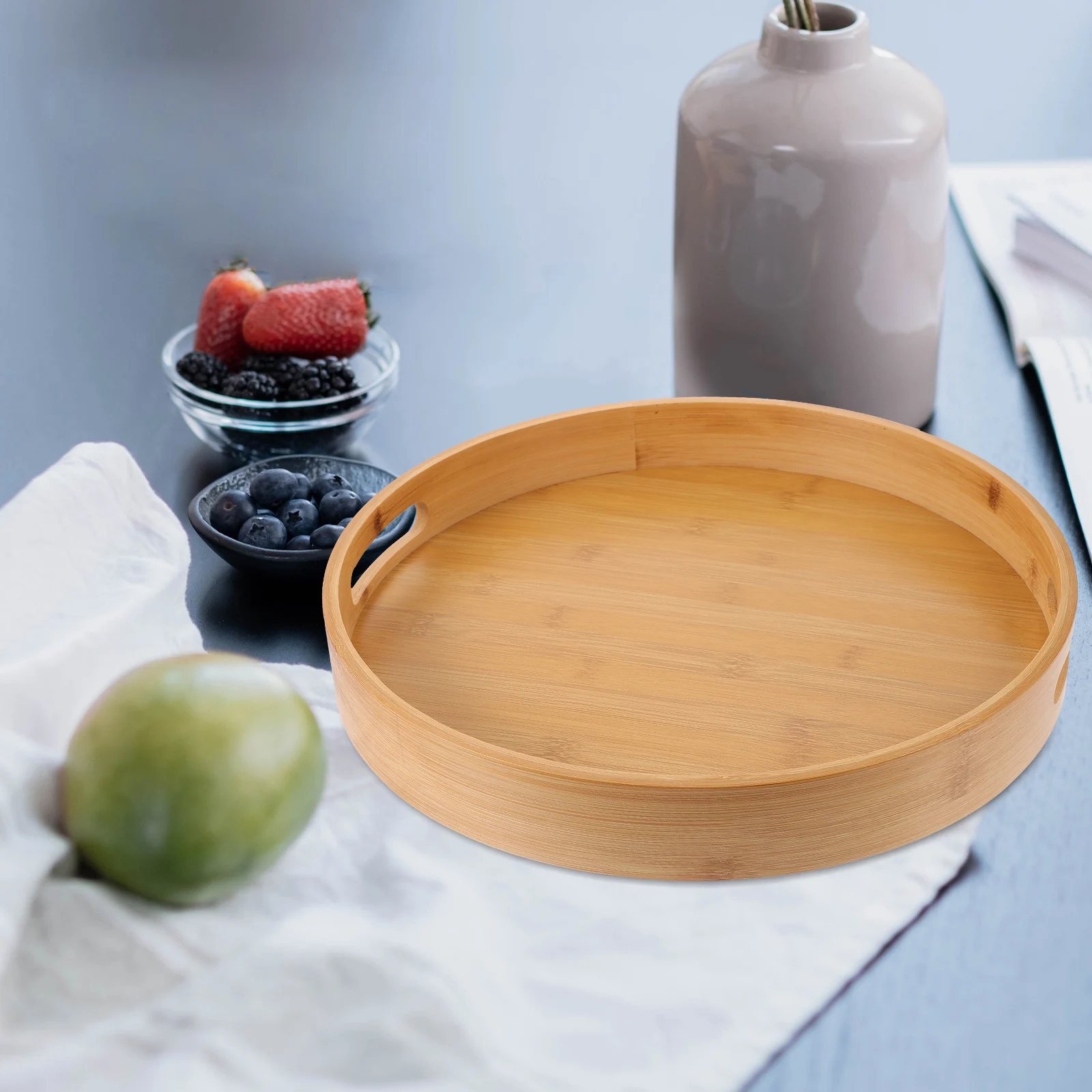Bamboo Serving Tray 25x25x4 Round H Practical Tea Snacks Fruits Spacious Storage Tray Safe Food Board Dessert Plate
Bamboo Serving Tray 25x25x4 Round H Practical Tea Snacks Fruits Spacious Storage Tray Safe Food Board Dessert Plate