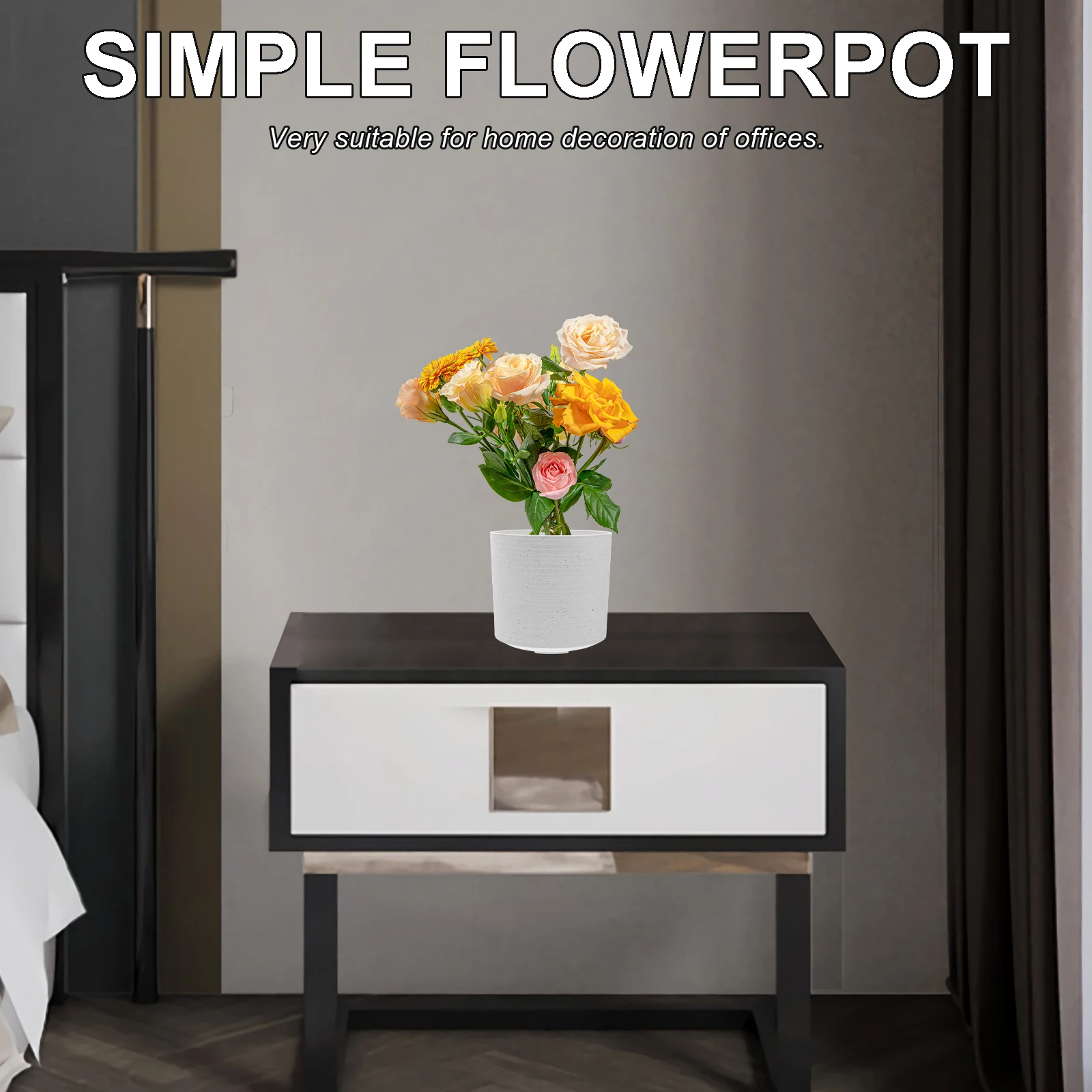 Minimalist Resin Flower Pot Lightweight Plastic Planter With Drainage Holes Decorative Plant Container For Indoor Outdoor Home
Minimalist Resin Flower Pot Lightweight Plastic Planter With Drainage Holes Decorative Plant Container For Indoor Outdoor Home