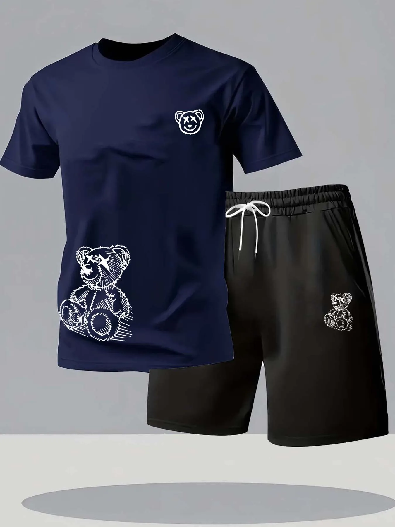 Men's Summer Casual T-Shirt And Shorts Set Comfortable Loose Fit round Neck Short Sleeve Los Angeles Printed Sporty Outfit
Men's Summer Casual T-Shirt And Shorts Set Comfortable Loose Fit round Neck Short Sleeve Los Angeles Printed Sporty Outfit