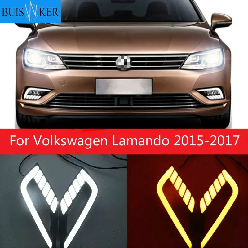 2 pcs For Volkswagen Lamando 2015-2017 LED DRL Daytime Running Light Daylight driving yellow turn Signal lamp
2 pcs For Volkswagen Lamando 2015-2017 LED DRL Daytime Running Light Daylight driving yellow turn Signal lamp