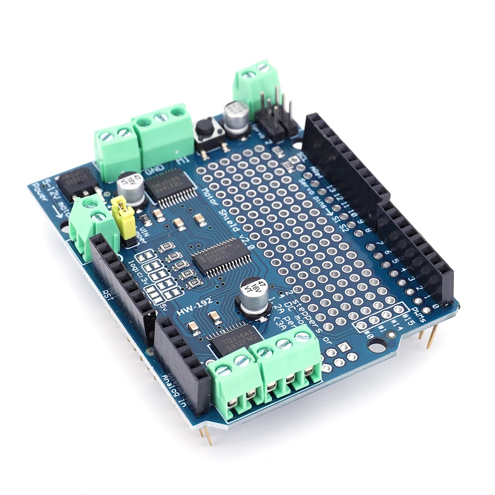Motor Drive Shield Board Shield V2 DC Stepper Motor Servo Drive Module TB6612 for Arduino Robot Mega R3
Motor Drive Shield Board Shield V2 DC Stepper Motor Servo Drive Module TB6612 for Arduino Robot Mega R3