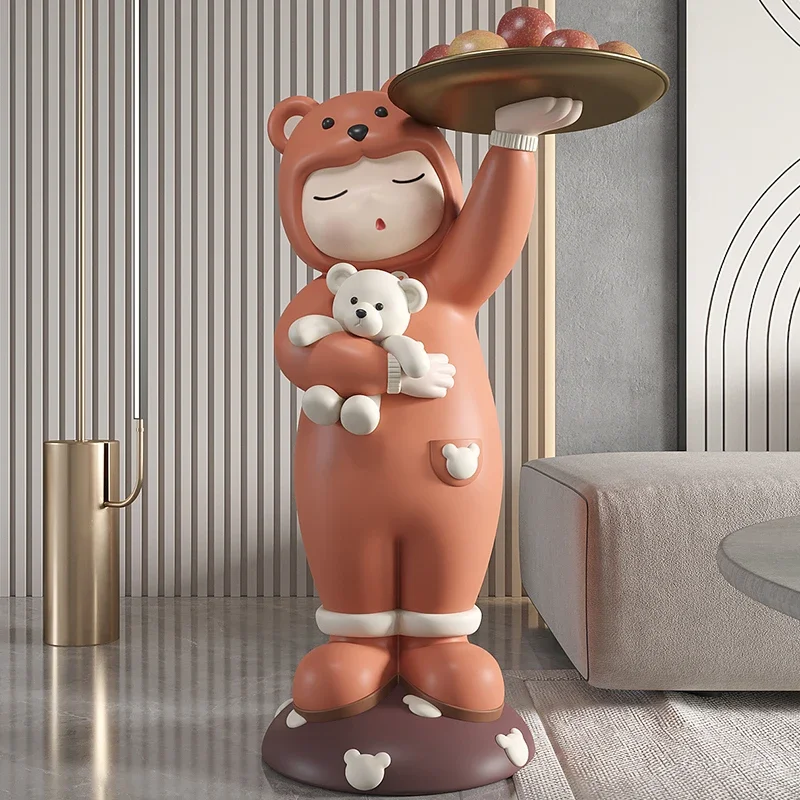 Resin Bear Tray for Home Decor Sculptures & Figurines Large Floor Decoration FRP Resin Cartoon Style Living Room Ornament Statue
Resin Bear Tray for Home Decor Sculptures & Figurines Large Floor Decoration FRP Resin Cartoon Style Living Room Ornament Statue