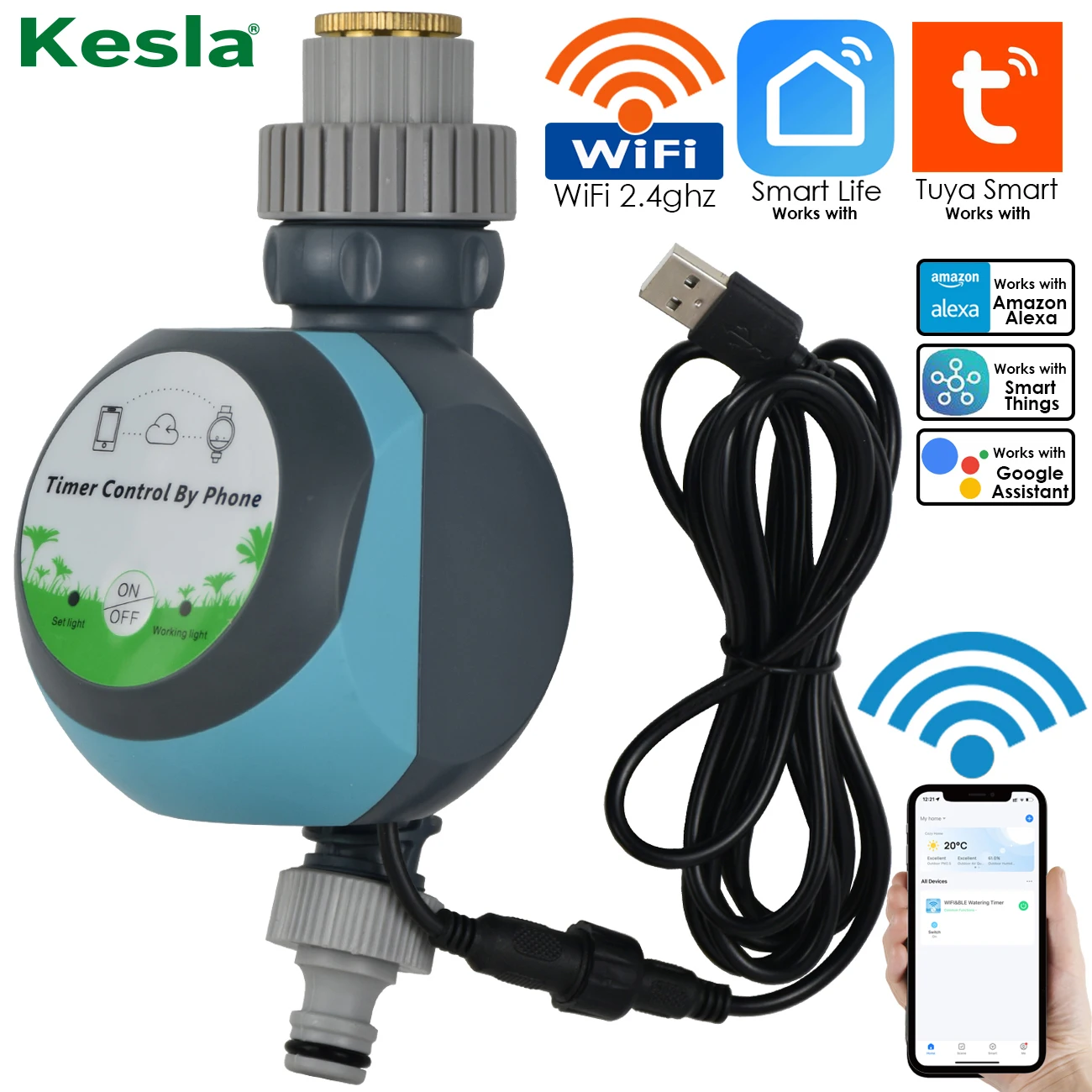 WIFI Garden Automatic Water Timer Phone Mobile Remote Controller Home Drip Irrigation Watering System Tuya Smartlife Supply Yard
WIFI Garden Automatic Water Timer Phone Mobile Remote Controller Home Drip Irrigation Watering System Tuya Smartlife Supply Yard