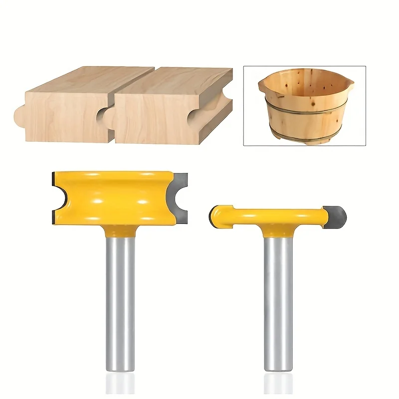 2pcs Set, 1/4-Inch Shank And 1/2-Inch Shank T-Slot Tongue And Groove Router Bit
2pcs Set, 1/4-Inch Shank And 1/2-Inch Shank T-Slot Tongue And Groove Router Bit