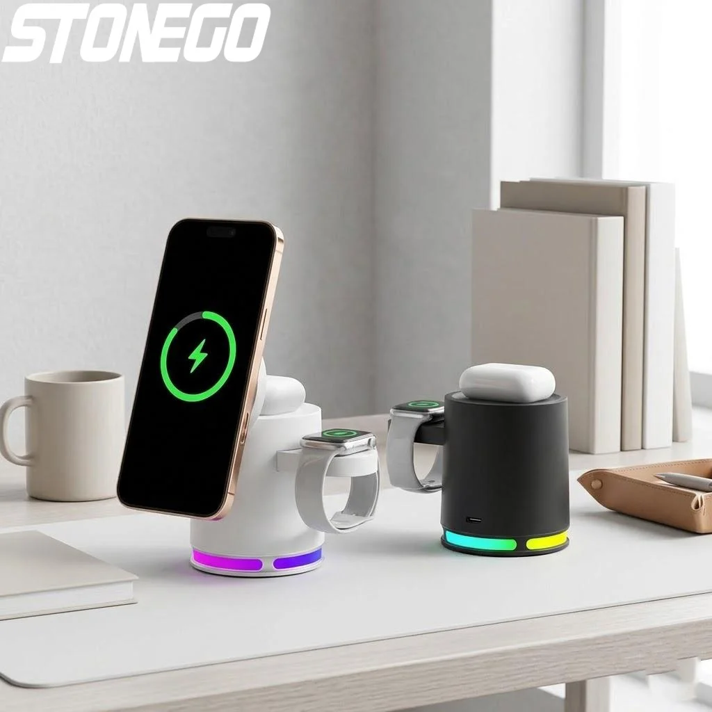 Магнитная беспроводная зарядная станция 3-в-1 для iPhone 12/13, Apple Watch, AirPods, Samsung: быстрая зарядка, подставка, док-станция
Магнитная беспроводная зарядная станция 3-в-1 для iPhone 12/13, Apple Watch, AirPods, Samsung: быстрая зарядка, подставка, док-станция