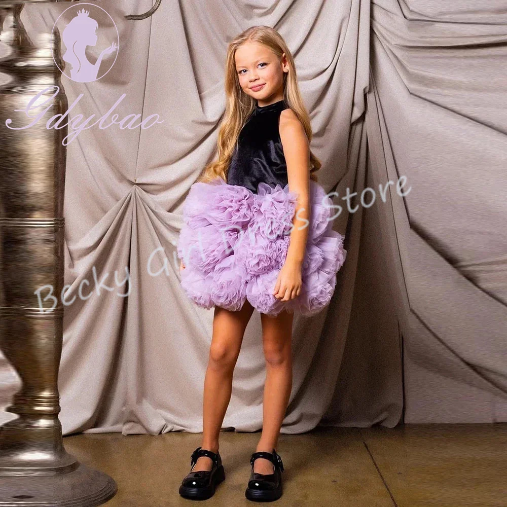 Customized Lavender Flower Girl Dresses For Wedding Velvet High Collar Sleeveless Cute Kids Birthday Party Holiday Banquet Gown
Customized Lavender Flower Girl Dresses For Wedding Velvet High Collar Sleeveless Cute Kids Birthday Party Holiday Banquet Gown