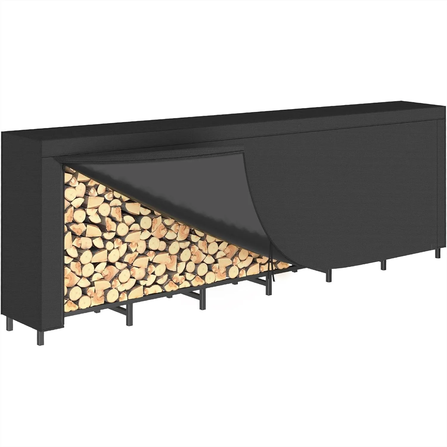 8ft Firewood Rack with Cover, Heavy Duty Outdoor & Indoor Log Storage, Weather Resistant 600D Oxford Fabric
8ft Firewood Rack with Cover, Heavy Duty Outdoor & Indoor Log Storage, Weather Resistant 600D Oxford Fabric