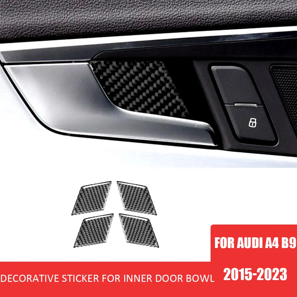 4pcs Car Door Handle Bowl Cover Trim Carbon Fiber Texture Stickers for Audi A4 B9 2015-2023 Auto Interior Styling Accessories
4pcs Car Door Handle Bowl Cover Trim Carbon Fiber Texture Stickers for Audi A4 B9 2015-2023 Auto Interior Styling Accessories