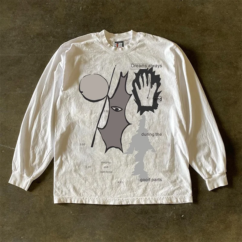 Heavyweight 300g Pure Cotton Long Sleeve American Style T-Shirt Retro Trendy Top by Xiao Chen Story Multi
Heavyweight 300g Pure Cotton Long Sleeve American Style T-Shirt Retro Trendy Top by Xiao Chen Story Multi