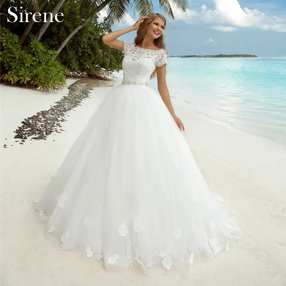 Customized Long Wedding Dresses Lace Boat-Neck Floor-Length Ball Gown Brides Dress Women Tailor-Made Vestidos De Novias 2025
Customized Long Wedding Dresses Lace Boat-Neck Floor-Length Ball Gown Brides Dress Women Tailor-Made Vestidos De Novias 2025
