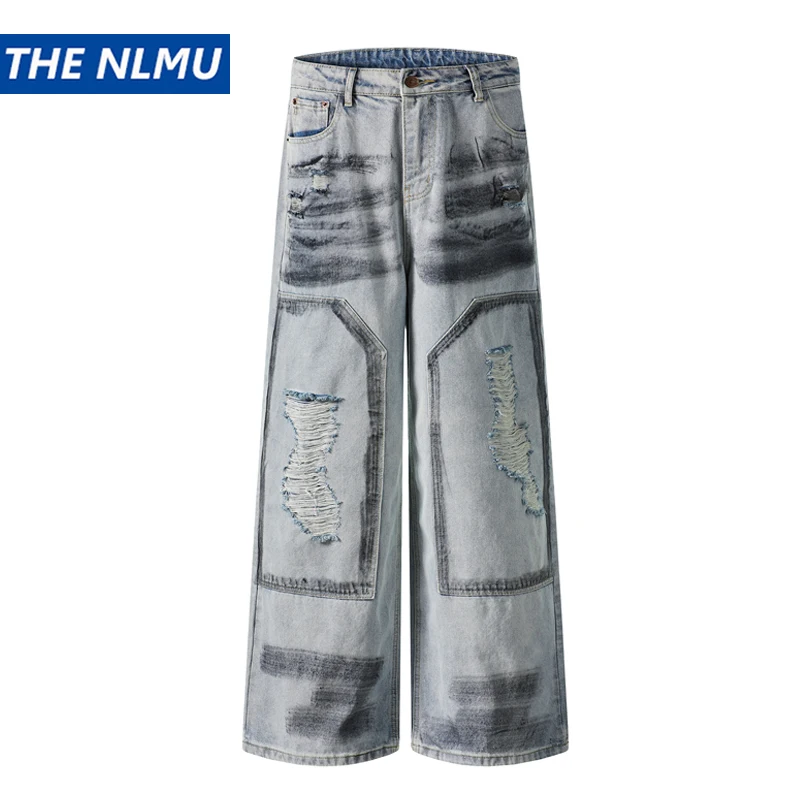 Vintage Men's Baggy Jeans Distressed Ripped Straight Denim Pants Streetwear Hip Hop Loose Luxury Designer Jeans Trousers
Vintage Men's Baggy Jeans Distressed Ripped Straight Denim Pants Streetwear Hip Hop Loose Luxury Designer Jeans Trousers