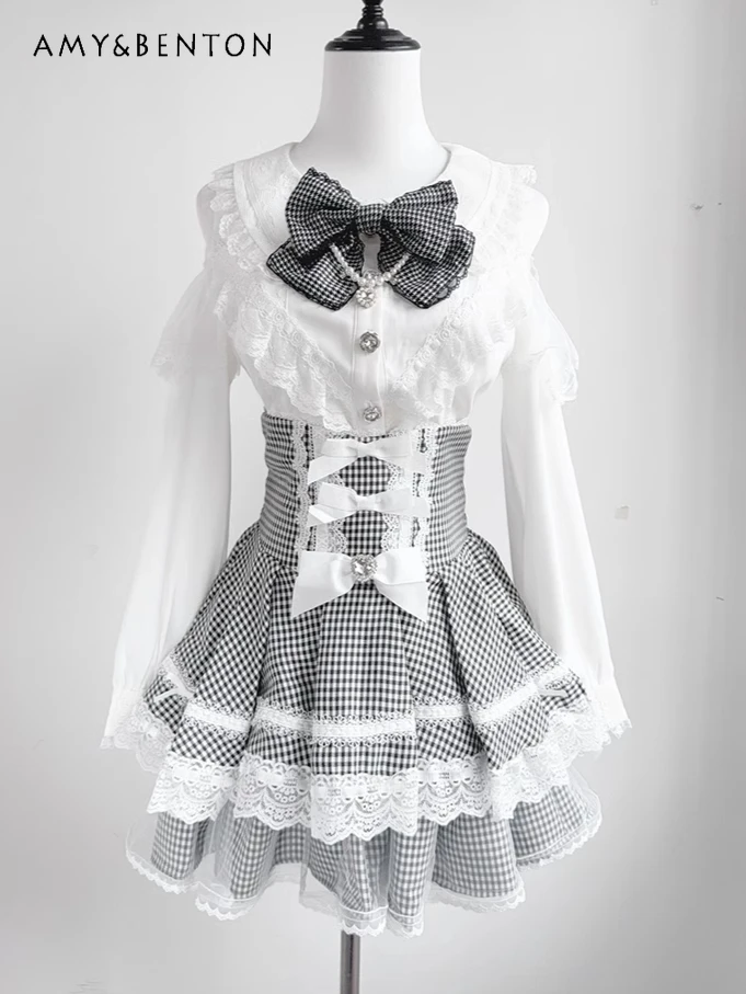 Sweet Cute Girl Bow High-waisted Mini Skirt Japanese Mine Series Mass-produced Versatile Lace Mesh Double-layer Tutu Skirt Women
Sweet Cute Girl Bow High-waisted Mini Skirt Japanese Mine Series Mass-produced Versatile Lace Mesh Double-layer Tutu Skirt Women