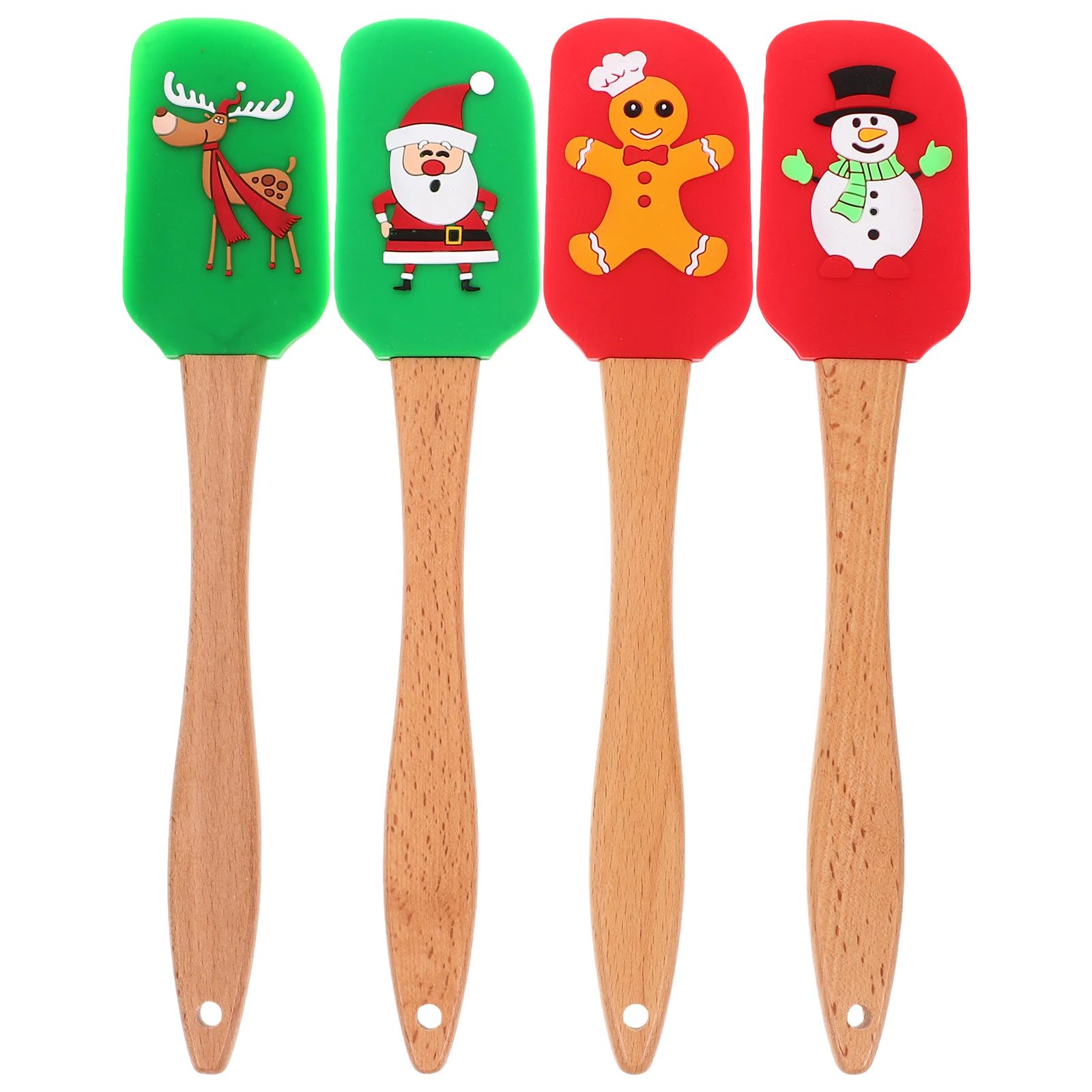 4Pcs Christmas Silicone Scraper High-Temperature Wooden Handle Silicone Scraper Cream Cake Smoothing Knife Baking Scraper
4Pcs Christmas Silicone Scraper High-Temperature Wooden Handle Silicone Scraper Cream Cake Smoothing Knife Baking Scraper