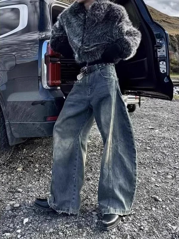 Мужские джинсы в стиле ретро-американский вейд, свободные широкие брюки, повседневные прямые брюки-трубы в уличном стиле, молодежная одежда
Мужские джинсы в стиле ретро-американский вейд, свободные широкие брюки, повседневные прямые брюки-трубы в уличном стиле, молодежная одежда