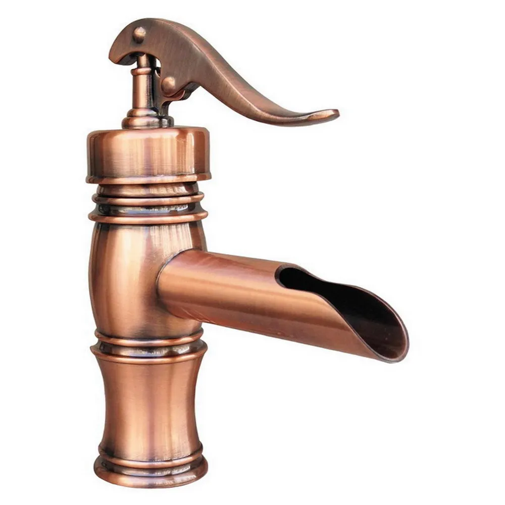 Antique Red Copper Waterfall Bathroom Sink Faucet Single Handle Basin Vanity Mixer Tap
Antique Red Copper Waterfall Bathroom Sink Faucet Single Handle Basin Vanity Mixer Tap