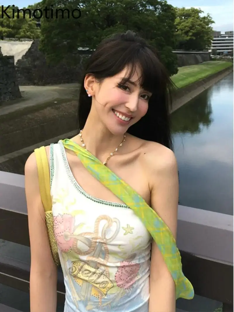 Kimotimo Harajuku принт с бриллиантами майка женская Y2k эстетичная с открытыми плечами приталенный короткий жилет летние милые шикарные топы на бретельках
Kimotimo Harajuku принт с бриллиантами майка женская Y2k эстетичная с открытыми плечами приталенный короткий жилет летние милые шикарные топы на бретельках