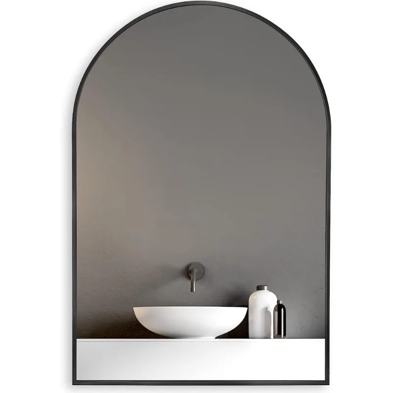 Gray Arched Bathroom Wall Mirror with Shelf Modern Vanity Mirror for Bathroom Sink Area Home Decoration
Gray Arched Bathroom Wall Mirror with Shelf Modern Vanity Mirror for Bathroom Sink Area Home Decoration