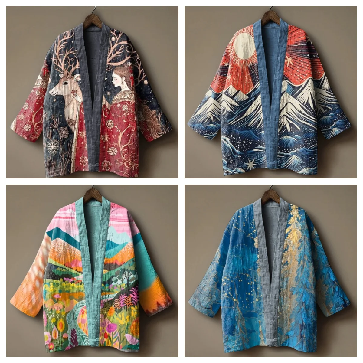 Cotton Print Kimono Cardigan Robe Coat for Men Women Long Sleeve Open Front Loungewear Streetwear Breathable Japanese Clothing
Cotton Print Kimono Cardigan Robe Coat for Men Women Long Sleeve Open Front Loungewear Streetwear Breathable Japanese Clothing
