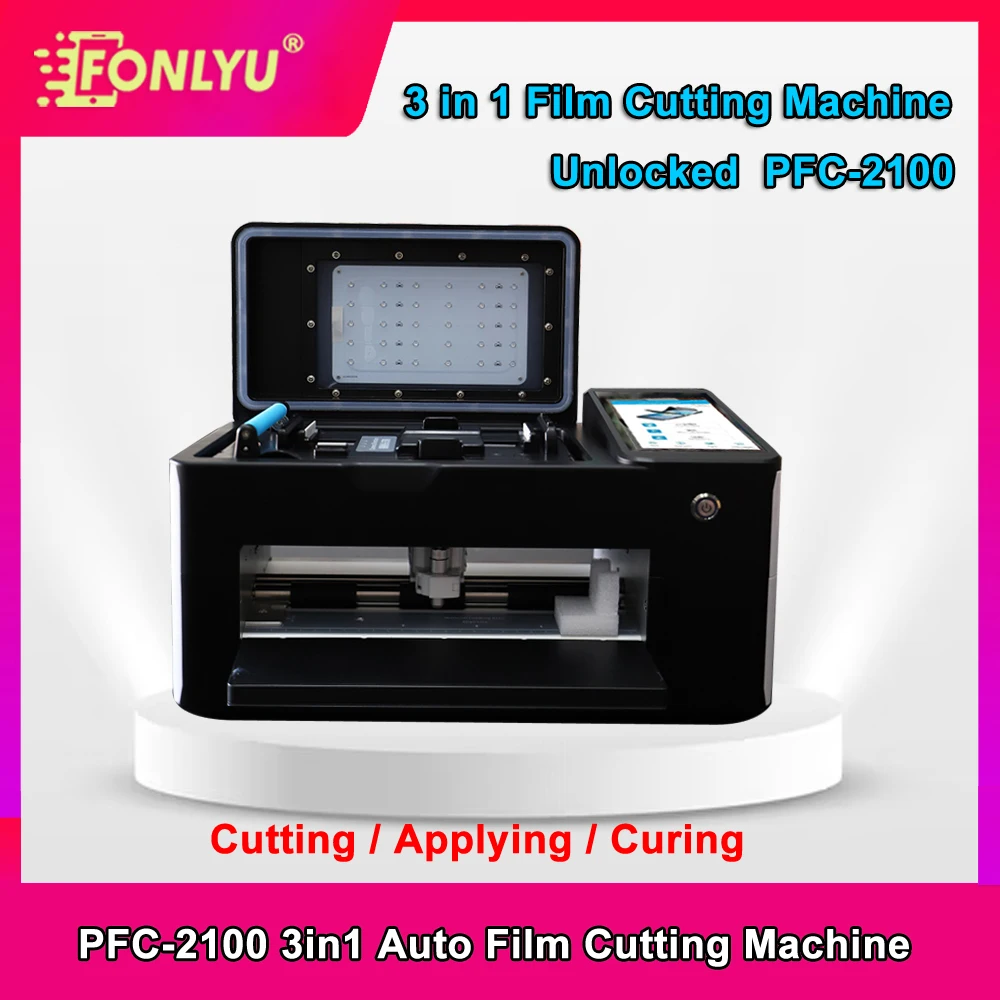 FONLYU 3in1 Intelligent Unlocked Film Cutting Installing Machine for Mobile Phone Screen Protector Back Skin Applying UV Curing
FONLYU 3in1 Intelligent Unlocked Film Cutting Installing Machine for Mobile Phone Screen Protector Back Skin Applying UV Curing