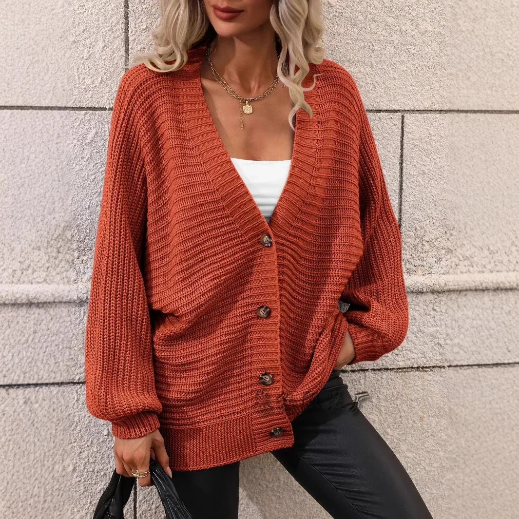 Autumn Winter Loose Cardigan Women Sweater Fashion V-neck Single-breasted Elegant Long Sleeve Long Coat Casual Knitted Tops
Autumn Winter Loose Cardigan Women Sweater Fashion V-neck Single-breasted Elegant Long Sleeve Long Coat Casual Knitted Tops