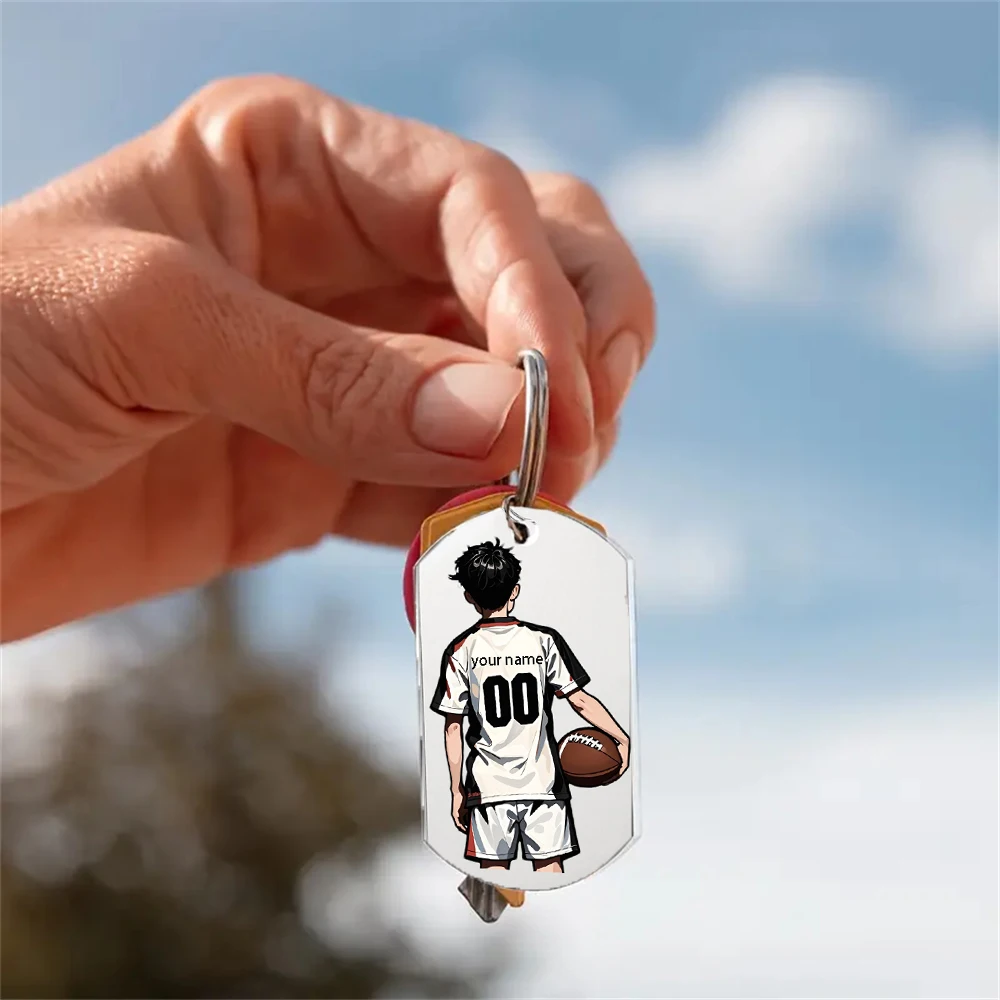 Custom Key Chain Cartoon Anime Sports Rugby Style Personalized Numbered Name Commemorative Gift Customized Acrylic Keychains
Custom Key Chain Cartoon Anime Sports Rugby Style Personalized Numbered Name Commemorative Gift Customized Acrylic Keychains