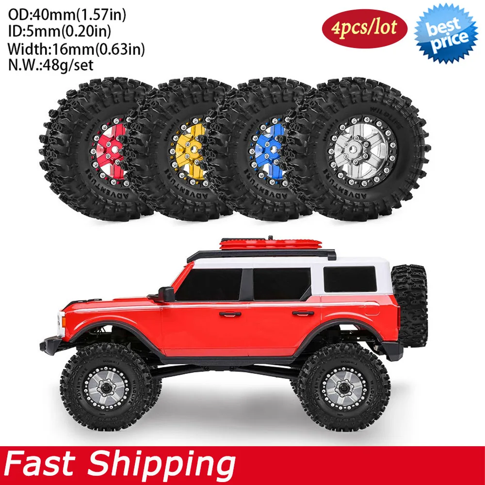 4Pcs 1.3inch Metal Beadlock Tires and Wheels for 1/18 Traxxas TRX4M 1/24 Axial SCX24 AX24 FCX24 Ascent-18 RC Crawler Upgrade Par
4Pcs 1.3inch Metal Beadlock Tires and Wheels for 1/18 Traxxas TRX4M 1/24 Axial SCX24 AX24 FCX24 Ascent-18 RC Crawler Upgrade Par