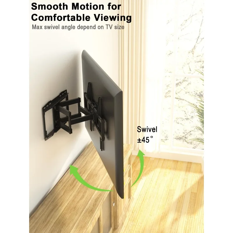 Full Motion TV Wall Mount for 42-85 inch, TV Mount Swivel and Tilt,Wall Mount Bracket with Dual Articulating Arms Up t
Full Motion TV Wall Mount for 42-85 inch, TV Mount Swivel and Tilt,Wall Mount Bracket with Dual Articulating Arms Up t