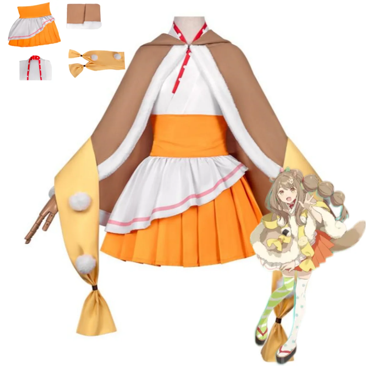 Anime Cosmic Princess Kaguya Isayama Mami Cosplay Costume Yellow Lolita Skirt Cloak Woman Cute Masquerade Christmas Suit
Anime Cosmic Princess Kaguya Isayama Mami Cosplay Costume Yellow Lolita Skirt Cloak Woman Cute Masquerade Christmas Suit