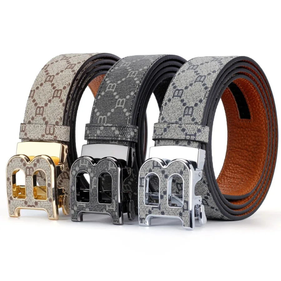 2026 Ремень из воловьей кожи с верхним зерном и автоматической пряжкой из сплава, узор с монограммой, дизайн буквы B, формальный брючный ремень для мужчин
2026 Ремень из воловьей кожи с верхним зерном и автоматической пряжкой из сплава, узор с монограммой, дизайн буквы B, формальный брючный ремень для мужчин 