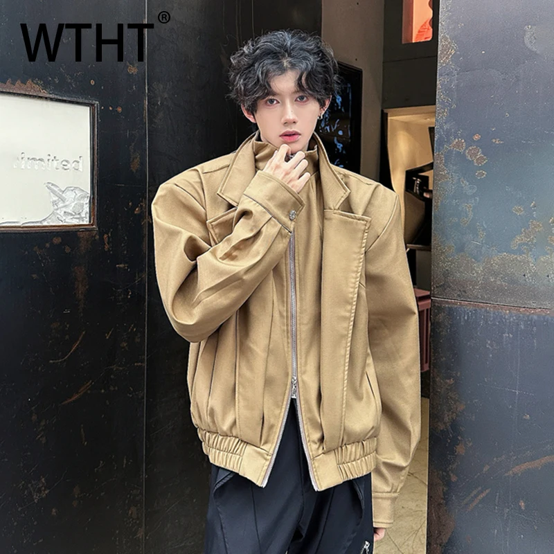 Модные мужские куртки WTHT с эффектом двухслойности, однотонные, с отложным воротником, длинными рукавами, весна 2026, модель 2A2784
Модные мужские куртки WTHT с эффектом двухслойности, однотонные, с отложным воротником, длинными рукавами, весна 2026, модель 2A2784
