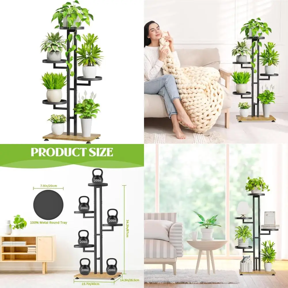 Черная металлическая 4-ярусная подставка для растений (34 дюйма) с держателями для горшков для патио, веранды, гостиной, сада и балкона
Черная металлическая 4-ярусная подставка для растений (34 дюйма) с держателями для горшков для патио, веранды, гостиной, сада и балкона