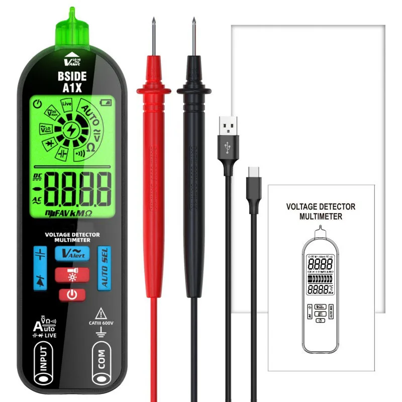 Intelligent anti-burn digital multimeter high-precision fully automatic electrician maintenance charging multimeter
Intelligent anti-burn digital multimeter high-precision fully automatic electrician maintenance charging multimeter