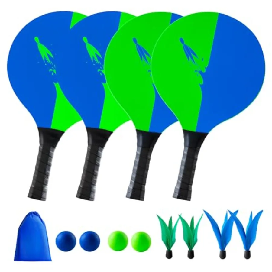 Beach Paddle Ball Set, Badminton Rackets, Family Game for and Adults, Indoor Outdoor Game Backyard Park Camping Yard for Boys,
Beach Paddle Ball Set, Badminton Rackets, Family Game for and Adults, Indoor Outdoor Game Backyard Park Camping Yard for Boys,