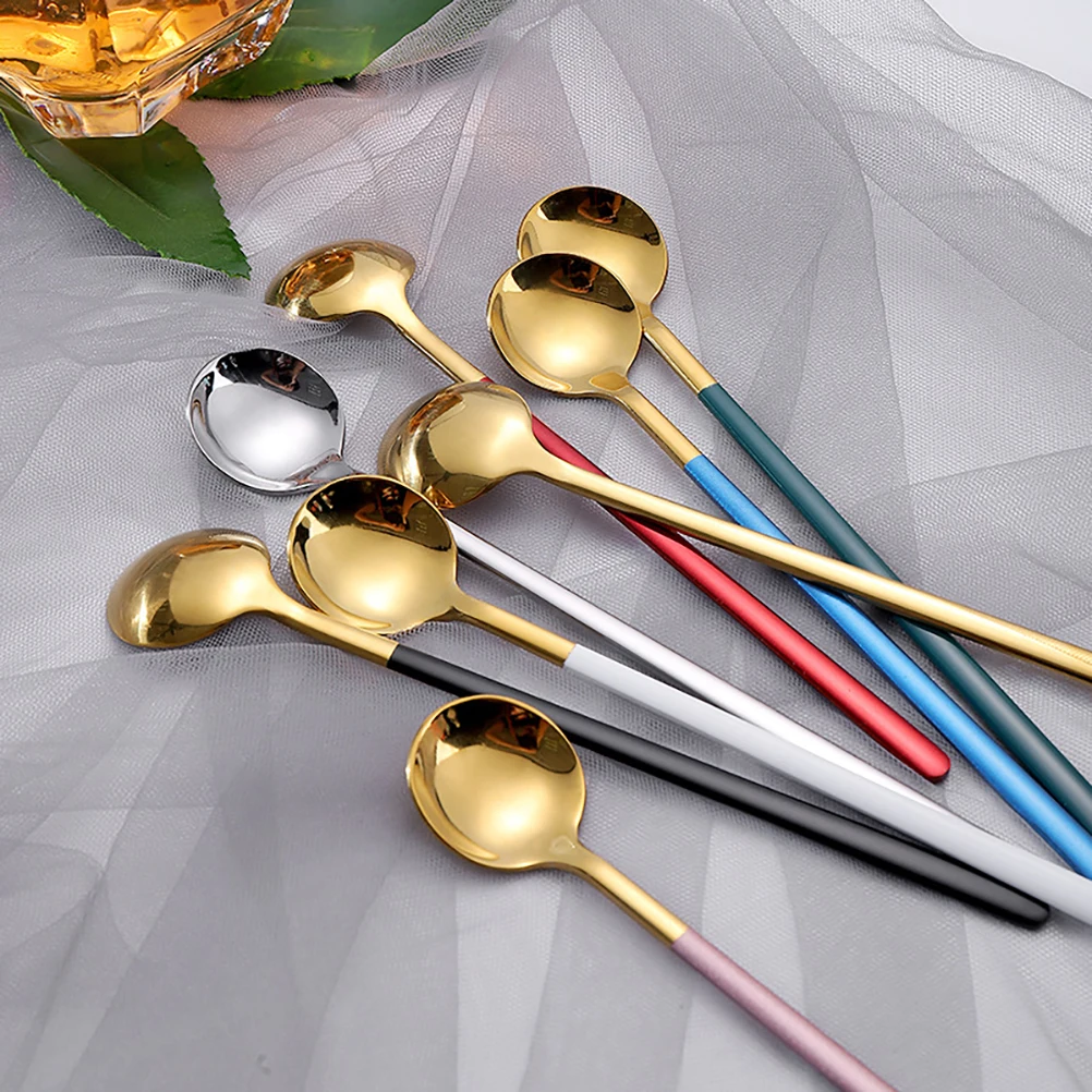 8 Pcs Stainless Steel Spoons Stainless Steel Long Coffee Spoons H Easy Clean Modern Design Suitable for Wedding Gifts
8 Pcs Stainless Steel Spoons Stainless Steel Long Coffee Spoons H Easy Clean Modern Design Suitable for Wedding Gifts