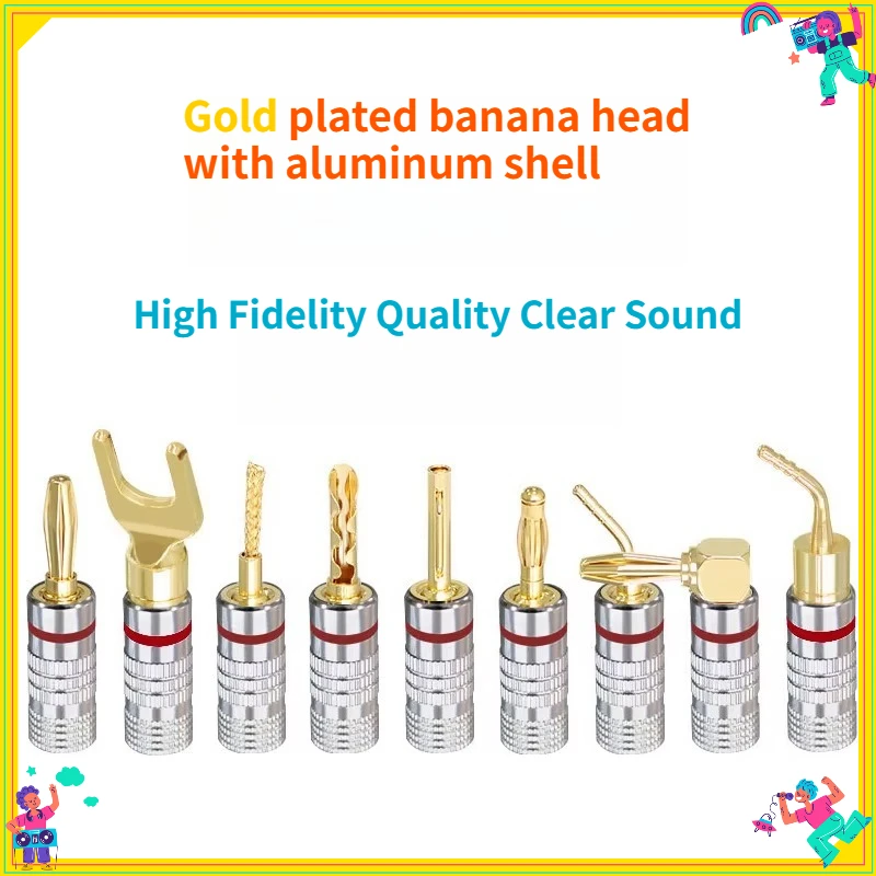Middle Banana Plug Copper Plated Gold Main Body Solderless Fever Power Amplifier Loudspeaker Cable Terminal Connector Plug
Middle Banana Plug Copper Plated Gold Main Body Solderless Fever Power Amplifier Loudspeaker Cable Terminal Connector Plug