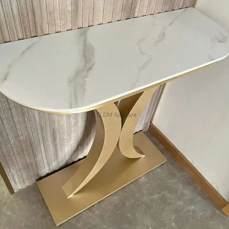 Modern Light Luxury Slate Console Tables Living Room Furniture Entrance Console Home Wrought Iron Against The Wall Hallway Table
Modern Light Luxury Slate Console Tables Living Room Furniture Entrance Console Home Wrought Iron Against The Wall Hallway Table