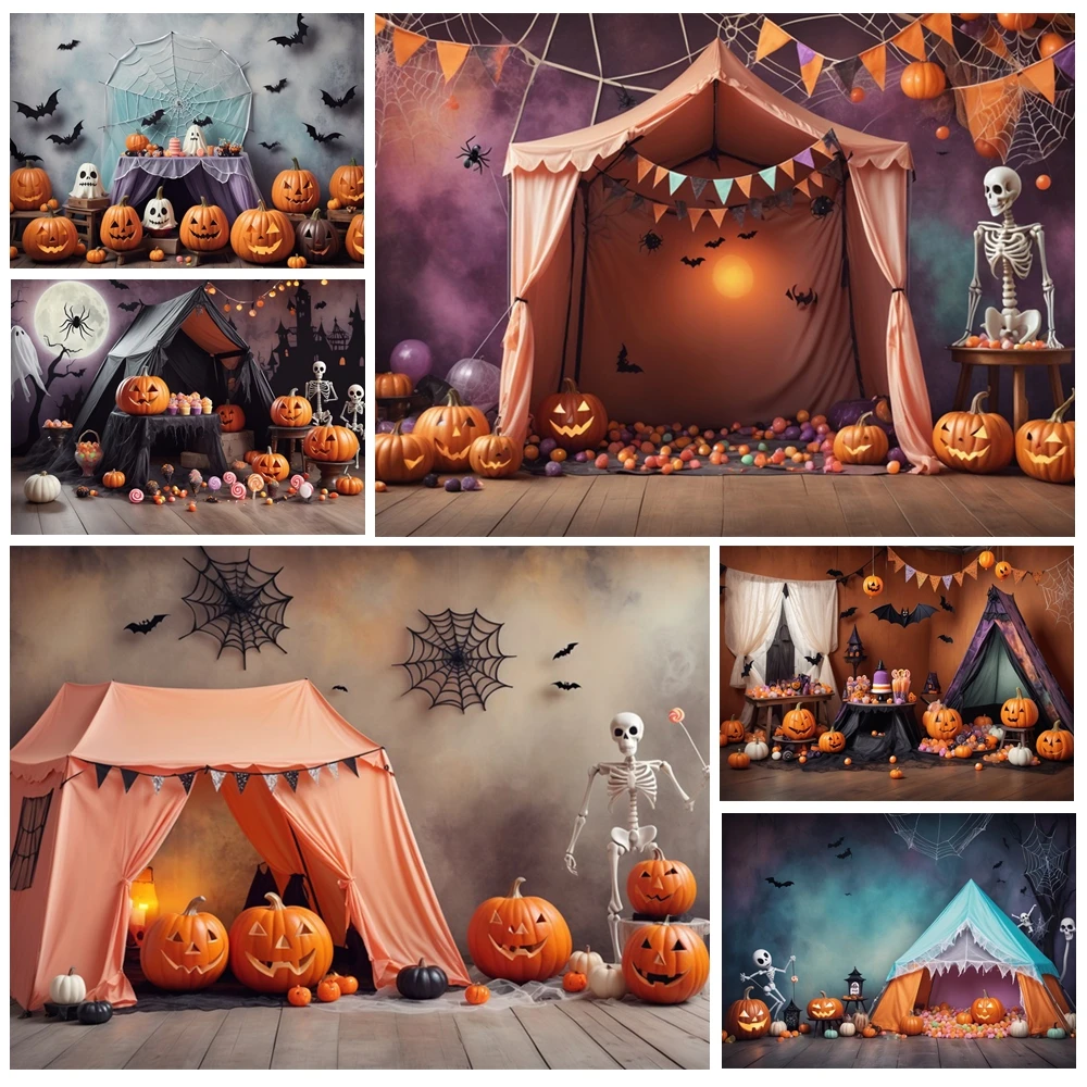 MOON.QG Halloween Tent Party Background Photography Skeletons Spider Webs Jack O'Lanterns Backdrop Poster Baby Shower Shooting
MOON.QG Halloween Tent Party Background Photography Skeletons Spider Webs Jack O'Lanterns Backdrop Poster Baby Shower Shooting