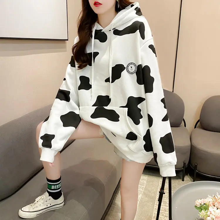 Large Size Western Style Hooded Sweatshirt Women New Loose Top Jacket Trend Long Sleeves Sweatshirts
Large Size Western Style Hooded Sweatshirt Women New Loose Top Jacket Trend Long Sleeves Sweatshirts