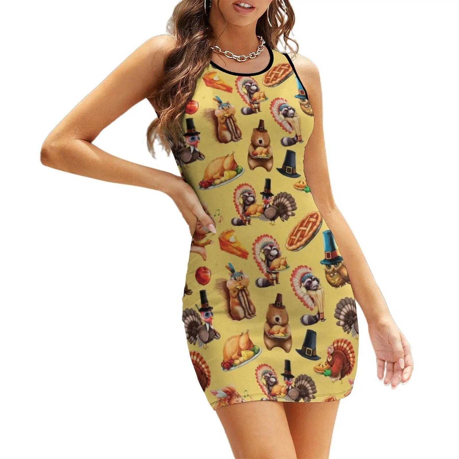 Thanksgiving Print Turkey Animals Autumn Sleeveless Sundress women's evening dresses 2025 dress for woman
Thanksgiving Print Turkey Animals Autumn Sleeveless Sundress women's evening dresses 2025 dress for woman
