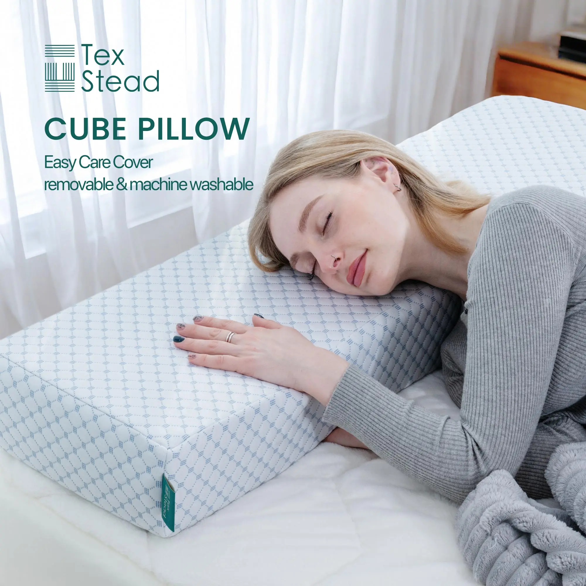 Cooling Memory Foam Cube Pillow, Airy Layer Side Sleeper Pillow for Neck Shoulder Pain Relief, Machine Washable Cover
Cooling Memory Foam Cube Pillow, Airy Layer Side Sleeper Pillow for Neck Shoulder Pain Relief, Machine Washable Cover